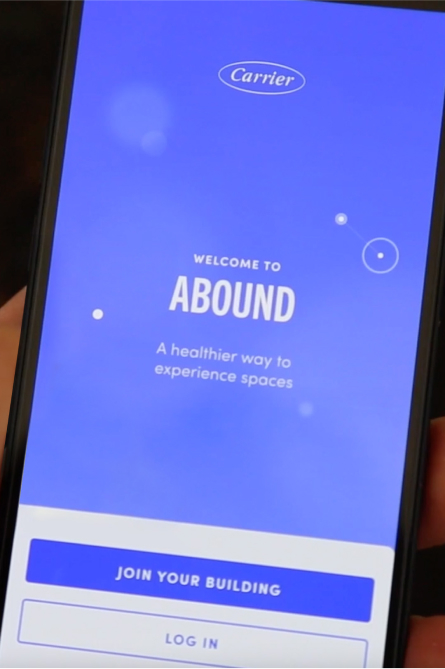 Screenshot of the Carrier "Abound" building management app.